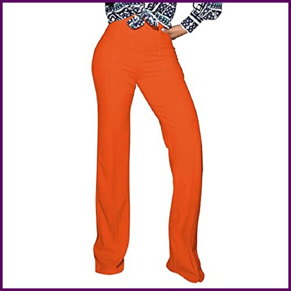 High Waisted Bootcut Work Pants Stretchy Pull On Wrinkle Free - Picture 2 of 7